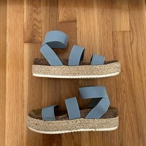Blue Strappy Espadrilles